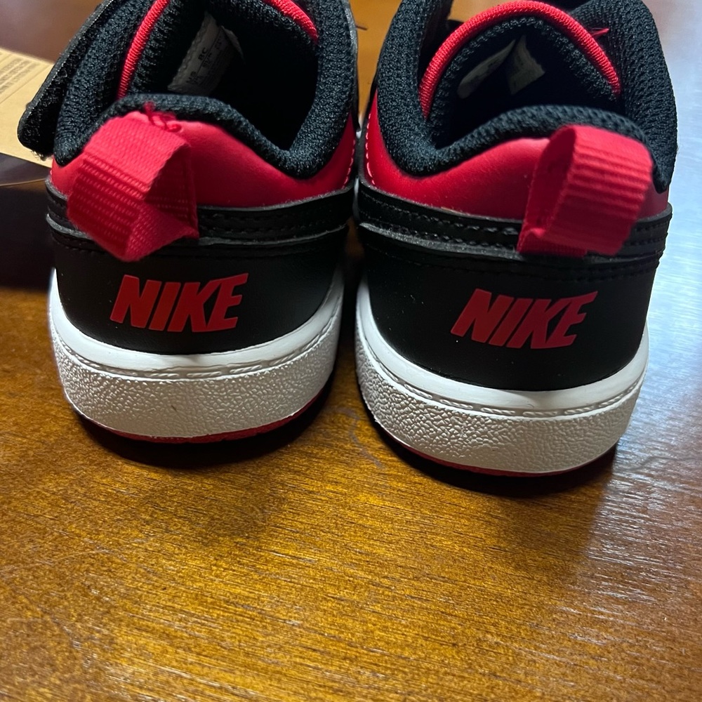 Nike Court Borough Low Recraft  8C university Red Black unisex New In Box Toddle - Picture 5 of 14